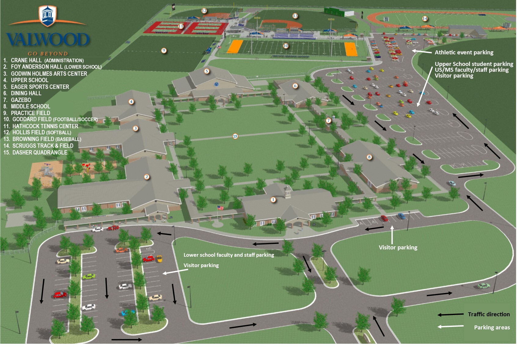 Campus map-parking