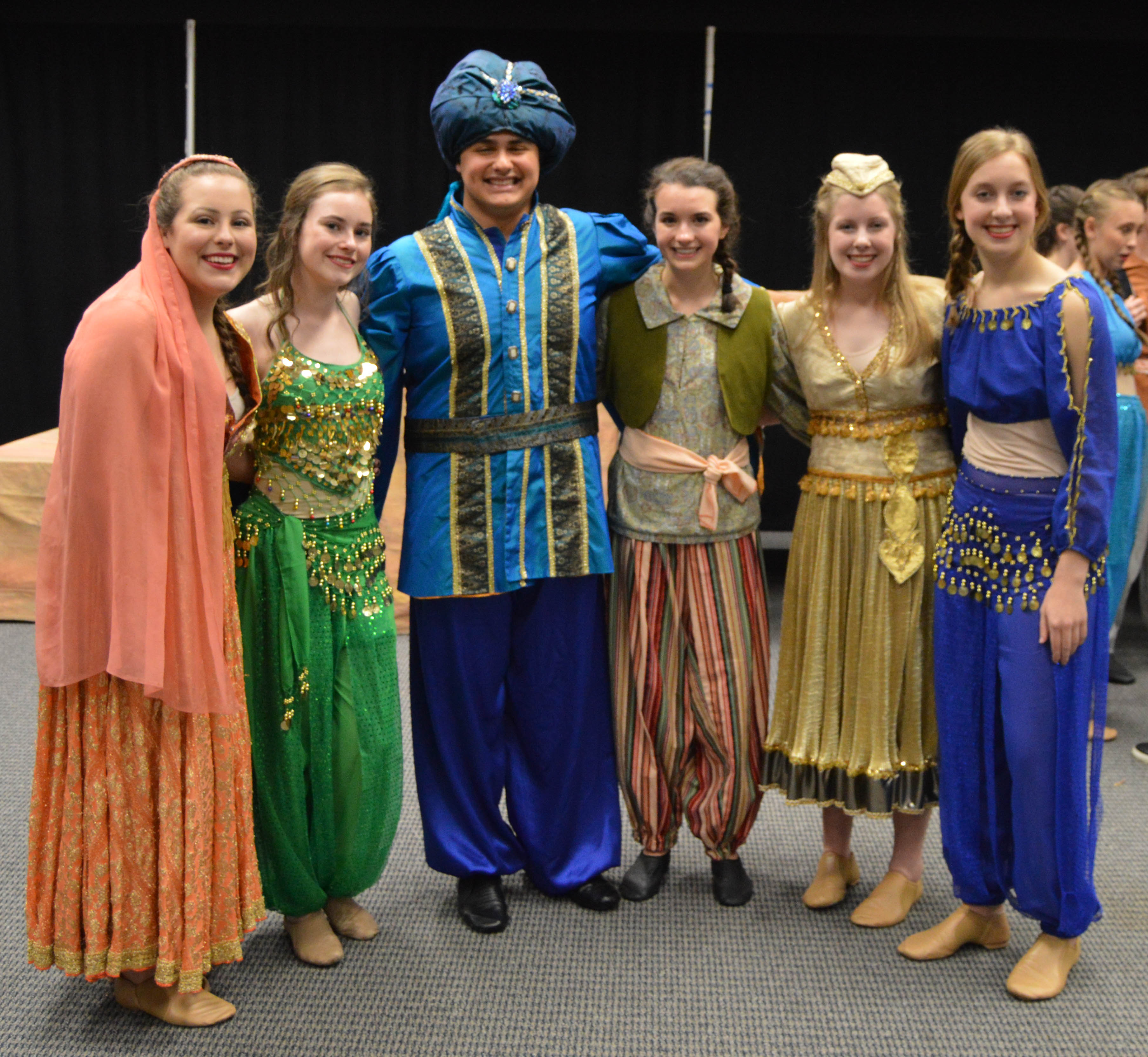 group of student actors in costume